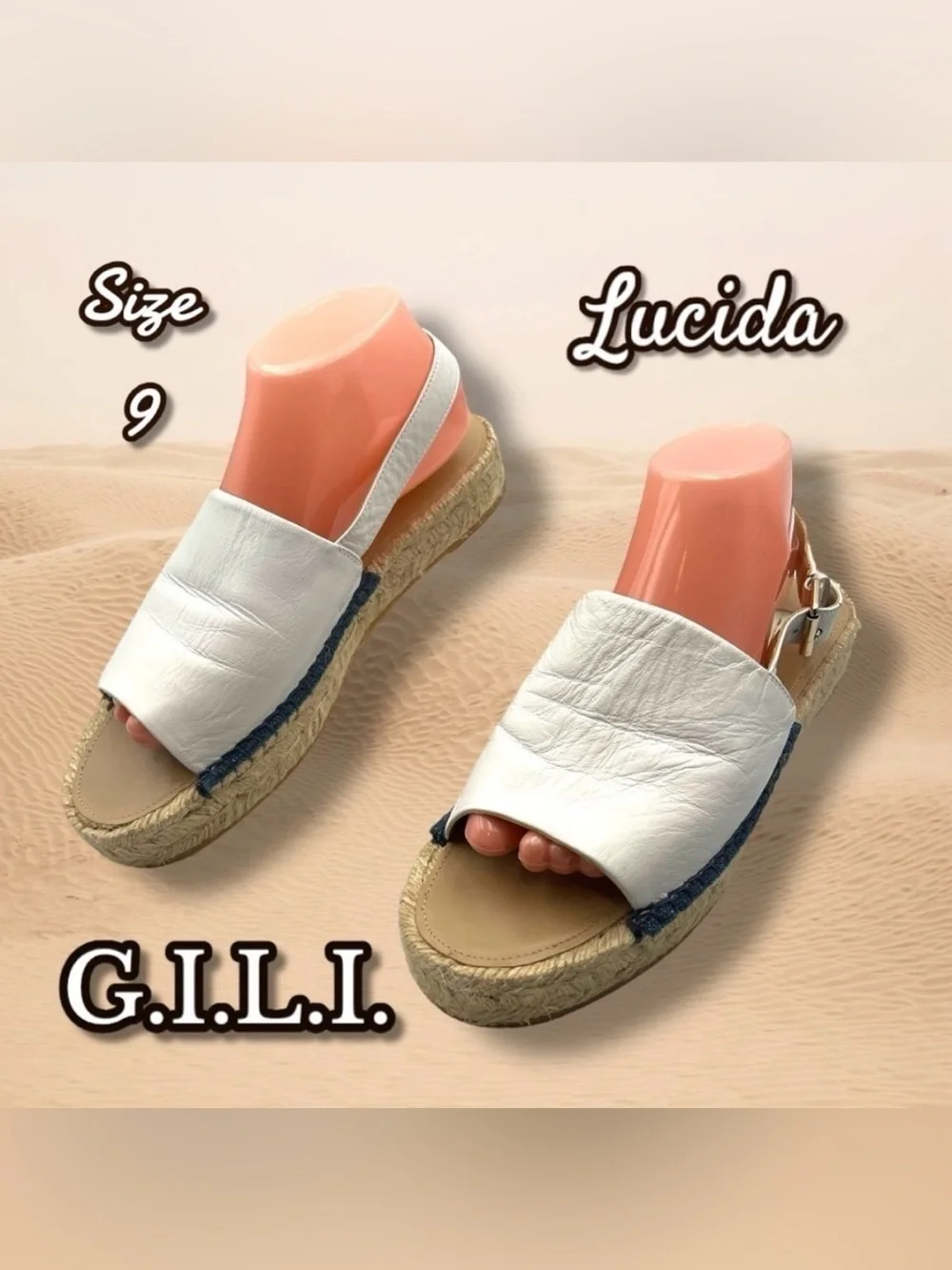 G.I.L.I. Lucinda Women's White Espadrille Sandals